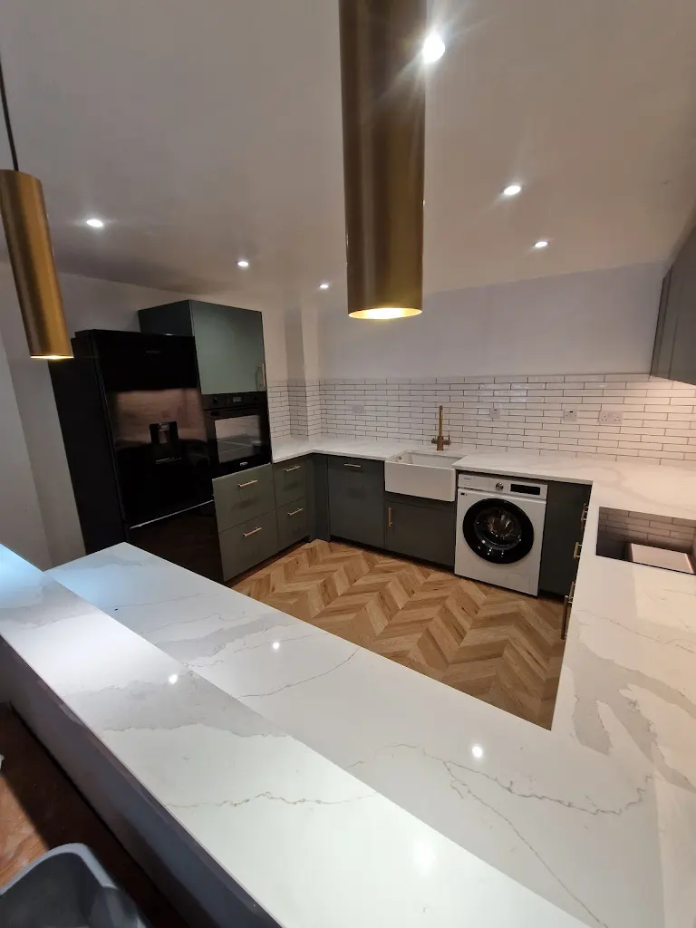 Modern kitchen installation in Manchester by Dynamic Kitchens